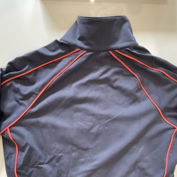 JOE FRESH Athletic Spandex Jacket ~ Dark Gray with Coral Piping ~ Size Small - Picture 7 of 15